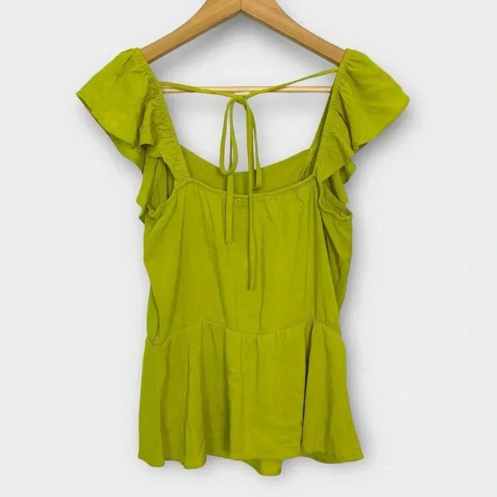 Moa Moa Ruffle Button Down Blouse - Picture 2 of 7